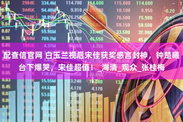 配查信官网 白玉兰视后宋佳获奖感言封神，钟楚曦台下爆哭，宋佳超值！_海清_观众_张桂梅